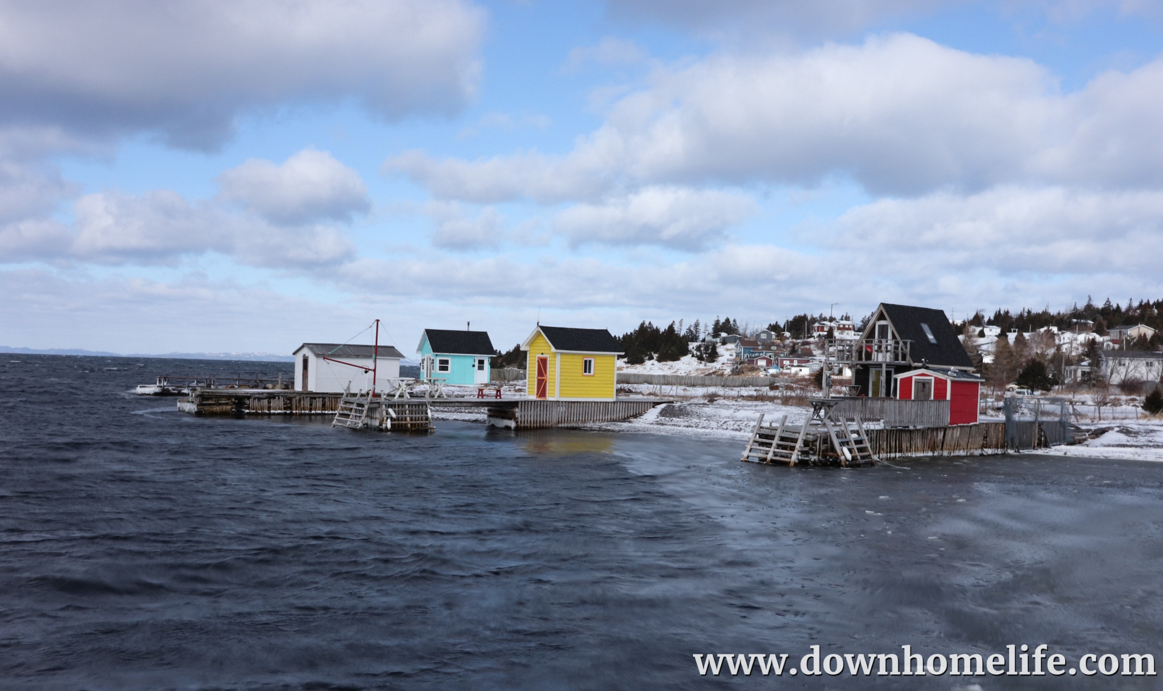 Fishing Stages of Green's Harbour - Downhome Magazine